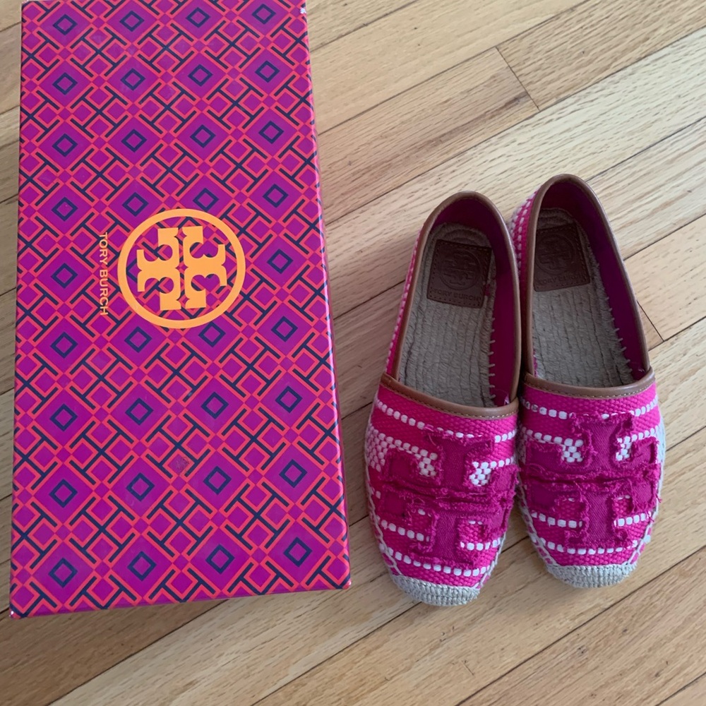 Tory Burch Fuchsia and Pink Espadrilles